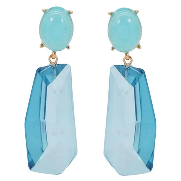 RESIN ROUND DROP EARRING