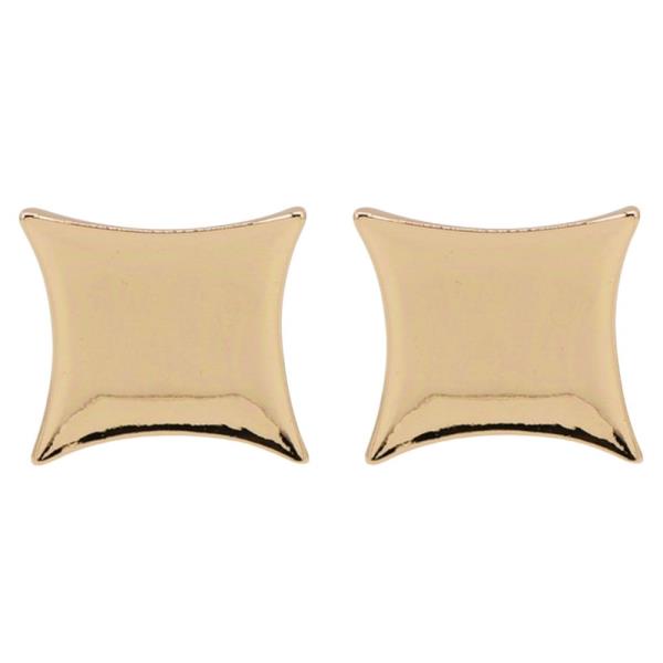 METAL SQUARE STATEMENT POST EARRINGS