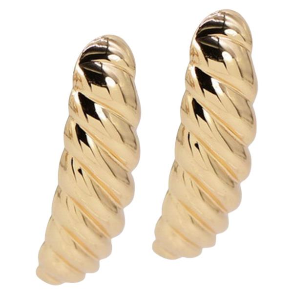 METAL TWISTED STATEMENT EARRING
