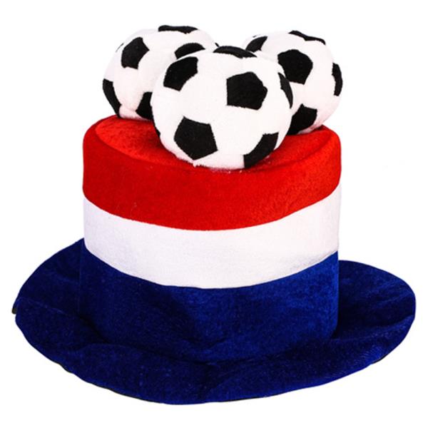 SOCCER BALL TOP FRANCE FLAG FAN HAT