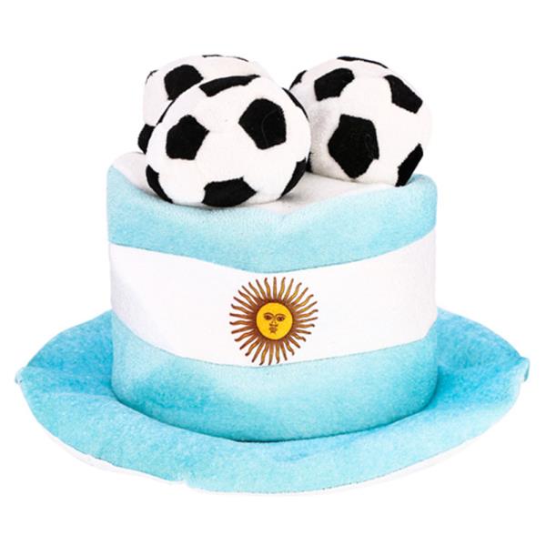 SOCCER BALL TOP ARGENTINA FLAG FAN HAT
