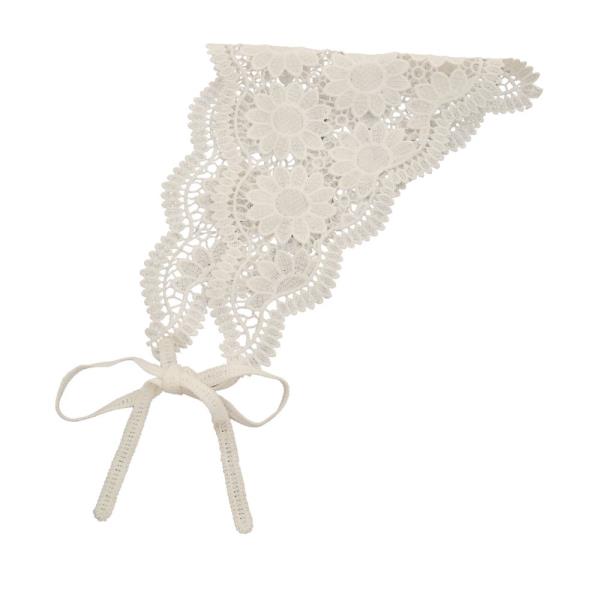 CROCHET FLORAL HALTER TRIANGLE HEAD SCARF