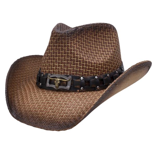 WESTERN LONGHORN DESIGN COWBOY HAT