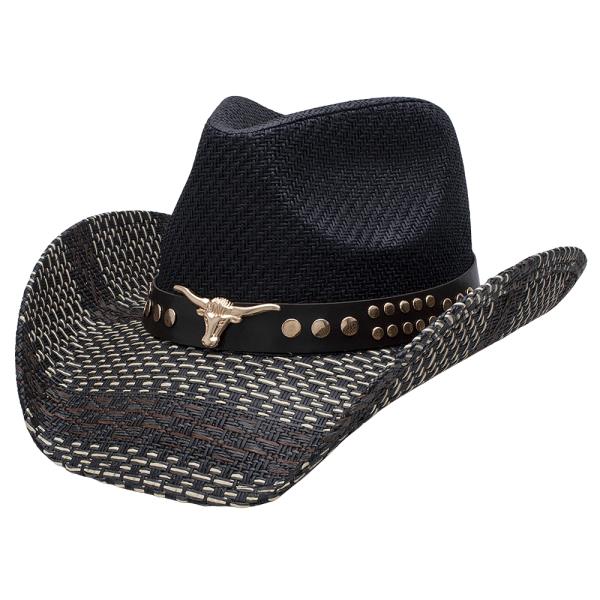 LONGHORN STUD DESIGN COWBOY HAT