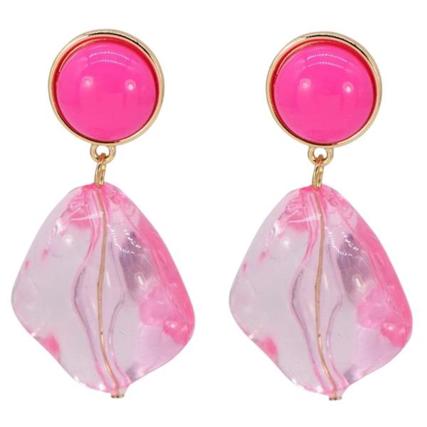 POST W/COL ICE DANGLE EARRINGS