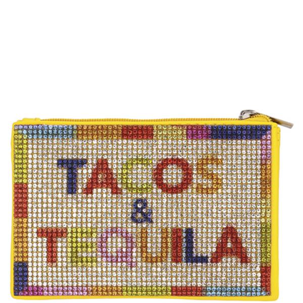 TACOS AND TEQUILA RHINESTONE COIN PURSE POUCH BAG