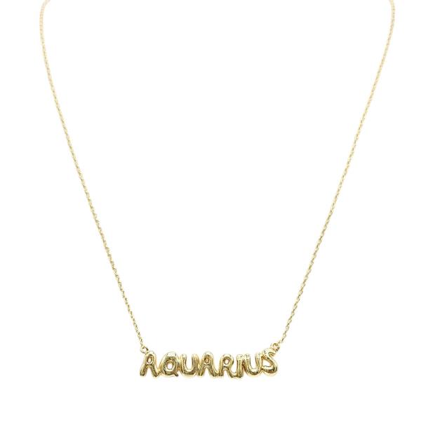 18K BRASS- ZODIAC PENDANT NECKLACE