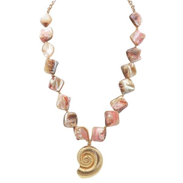 SHELL PDT MOP LINK NECKLACE