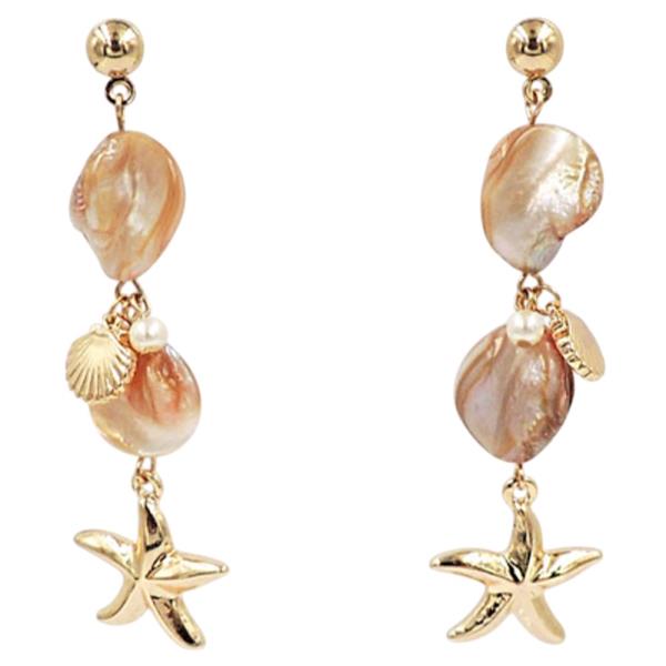MOP STARFISH DROP EARRING