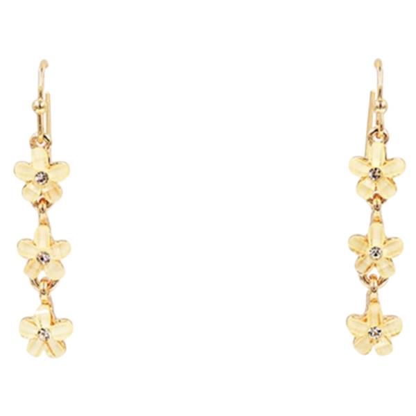 ACRYLIC FLOWER LINEAR DROP EARRING