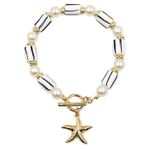 CERAMICS STARFISH TOGGLE BRACELET