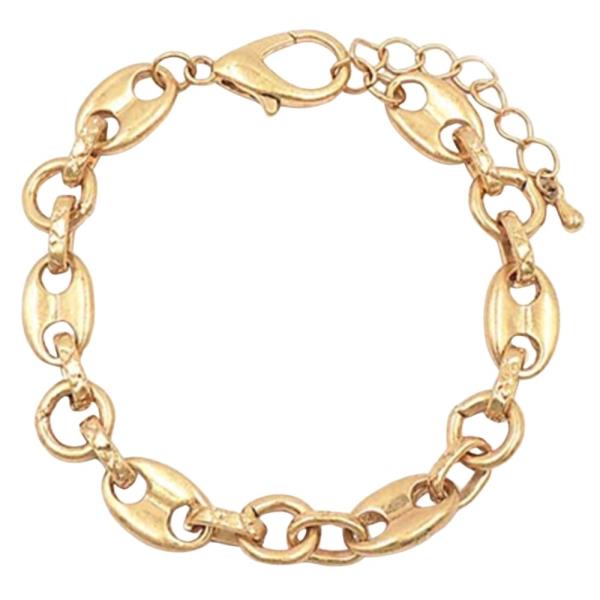 CIRCLE PUFFY LINK BRACELET