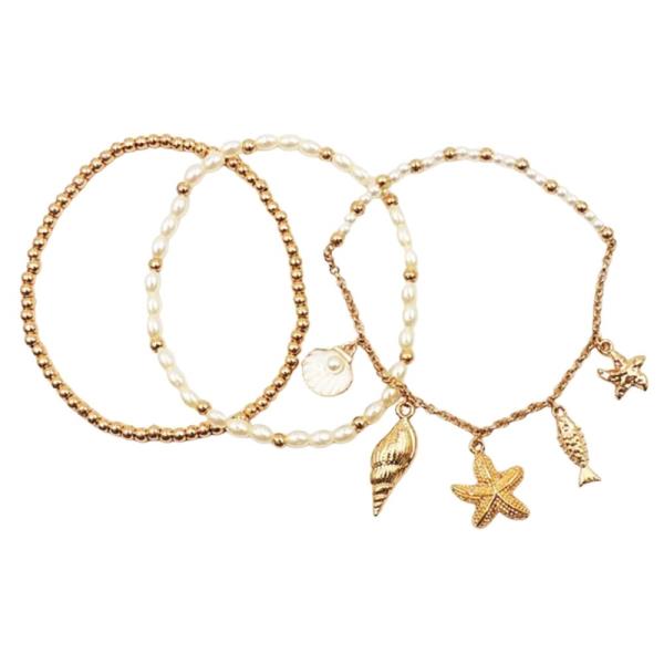 STACKABLE SEA LIFE MULTI CHARM BRACELET