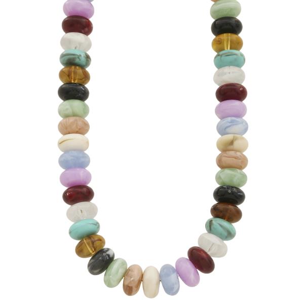 MULTI COLOR MIX BEAD NECKLACE