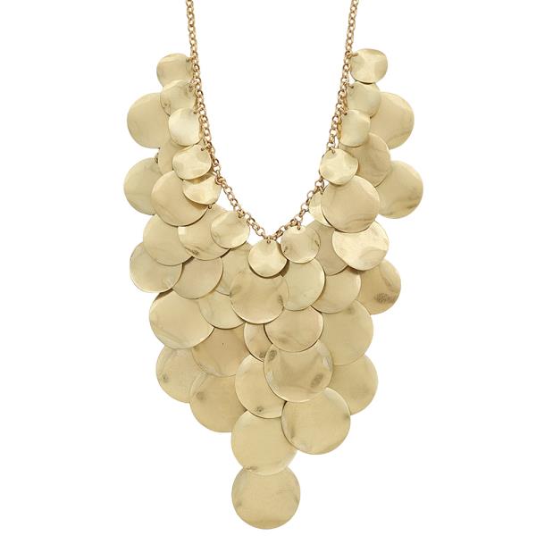 MULTI METAL DISC NECKLACE