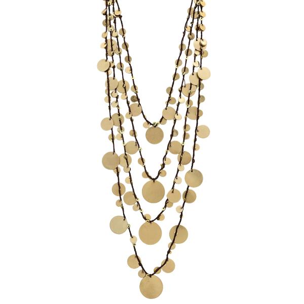 MULTI LAYER METAL DISC NECKLACE