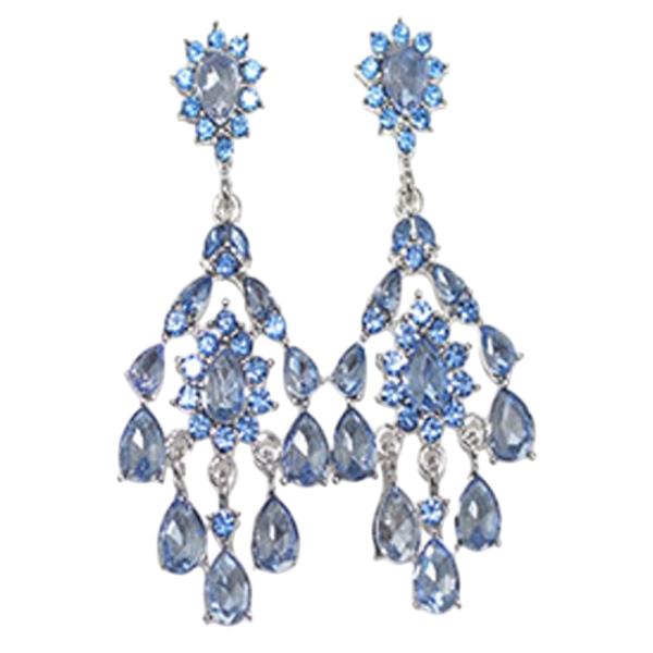 CRYSTAL STONE CHANDELIER DROP EARRING