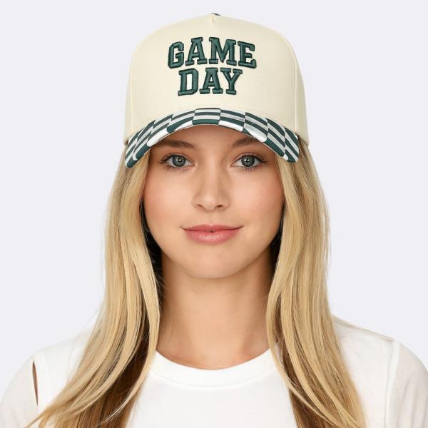 GAME DAY CHECKERED BASEBALL CAP