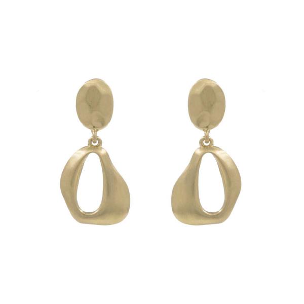 OVAL OPEN DROP EARRING