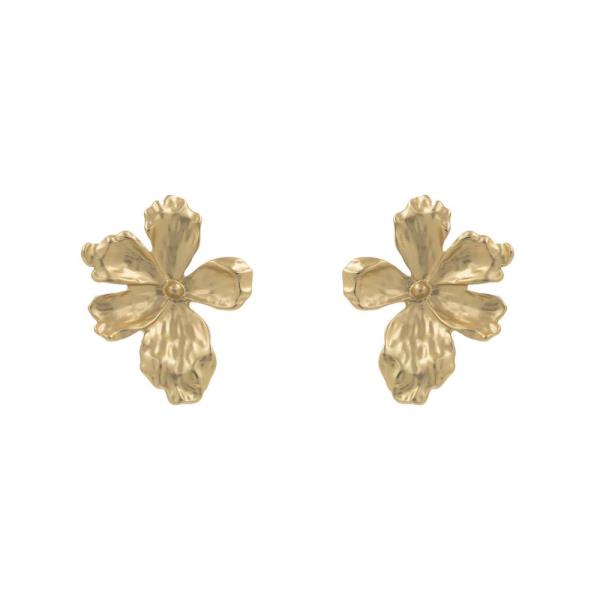 FLORAL PETAL STUD EARRING