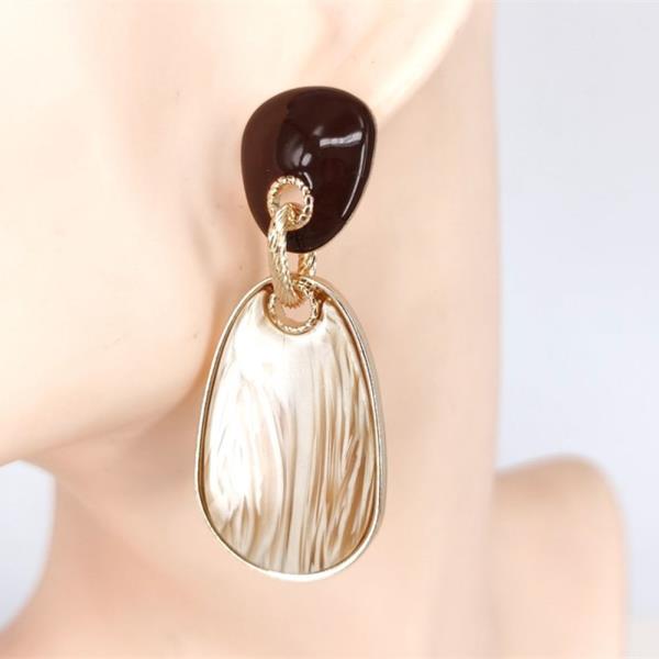 RESIN TEARDROP DROP EARRING