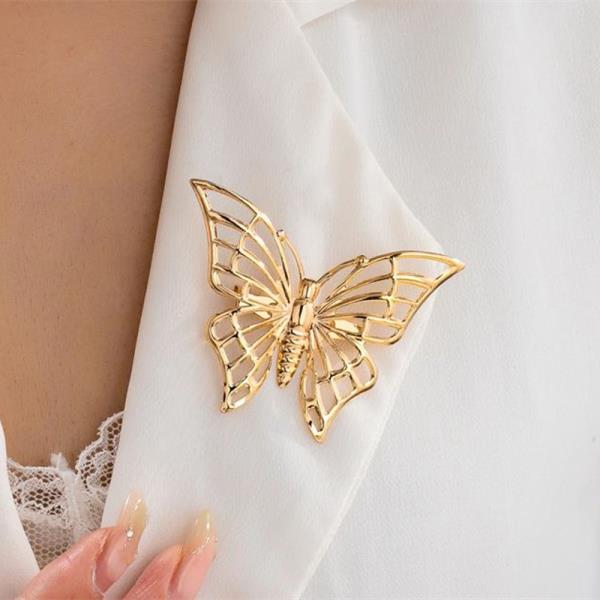 METAL BUTTERFLY BROOCH