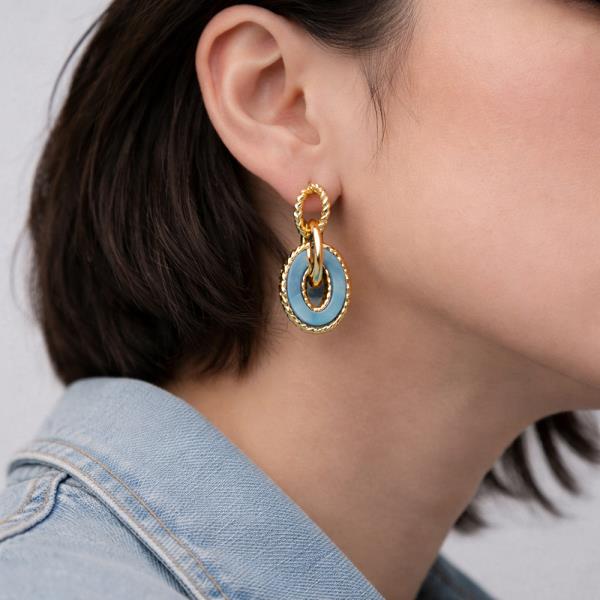 OVAL ACRYLIC EARRING