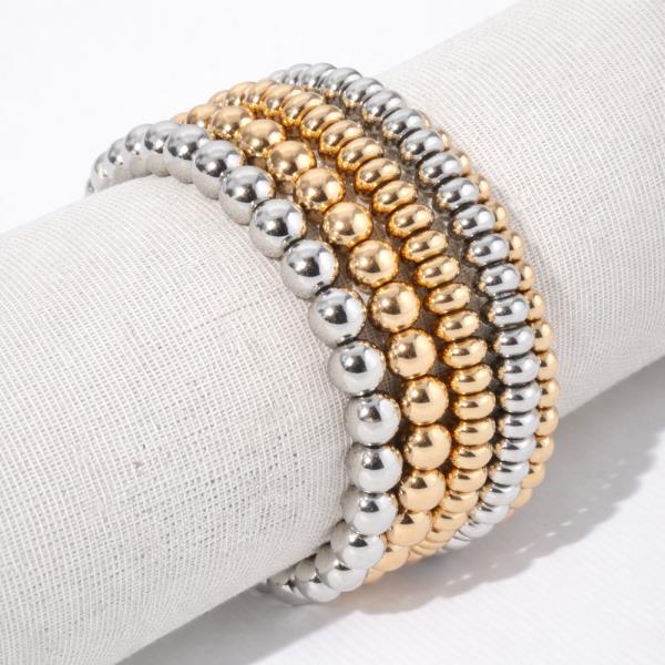 STACKABLE STRETCH BEADED BRACELET