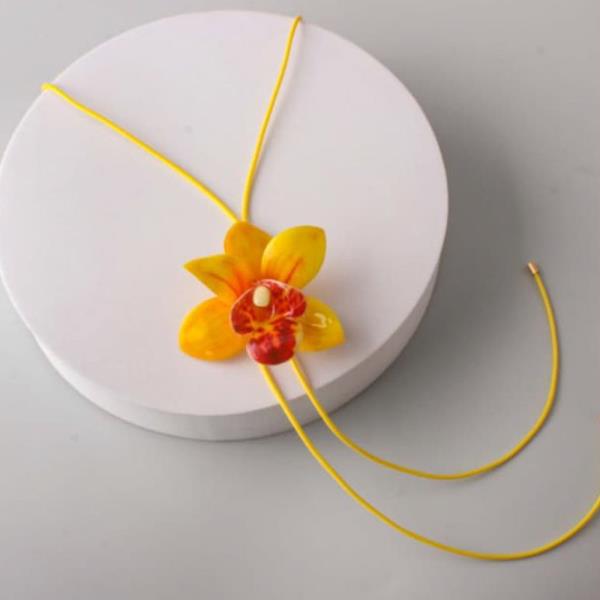 ORCHID BOLO CORD NECKLACE