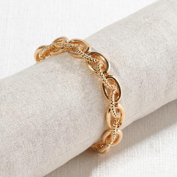 POLISHED ROPE TEXTURE MIX BRACELET