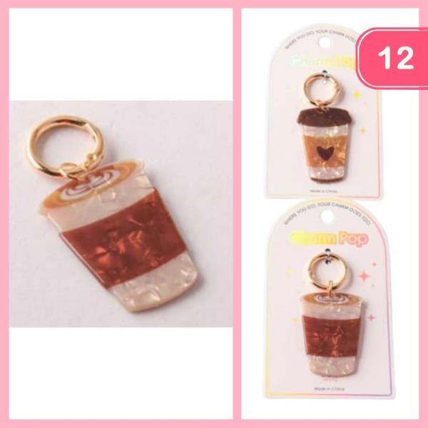 ACETATE DRINK KEYRING CHARM (12 UNITS)