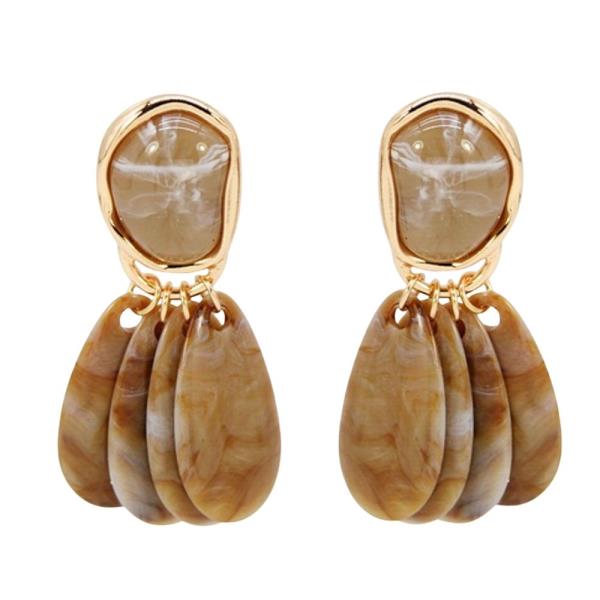 MULTI RESIN DROP EARRING