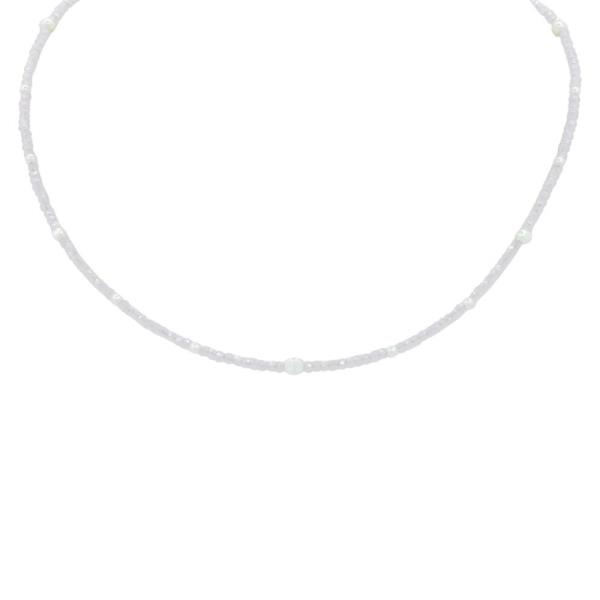 GLASS BEADED PEARL NECKLACE