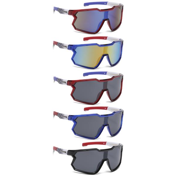 STYLISH USA SPORTS SHIELD SUNGLASSES 1DZ