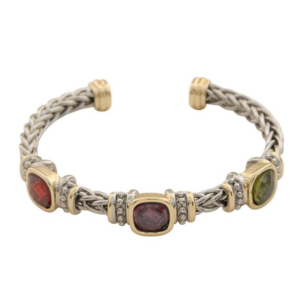 MULTI COLOR CRYSTAL CUFF BRACELET