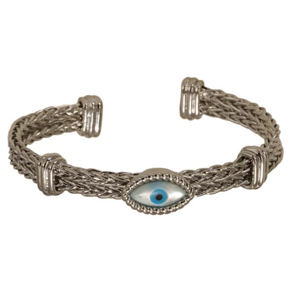 EVIL EYE PONYTAIL BANGLE BRACELET