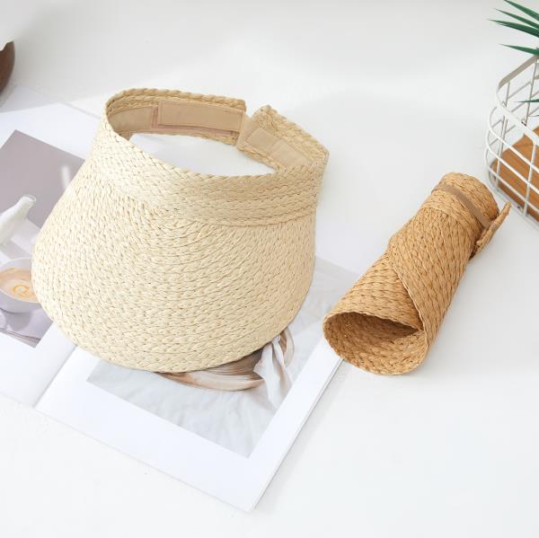 ROLLABLE STRAW SUN VISOR