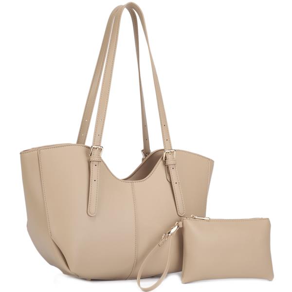 2IN1 STYLISH DESIGN SHOULDER TOTE BAG W POUCH SET