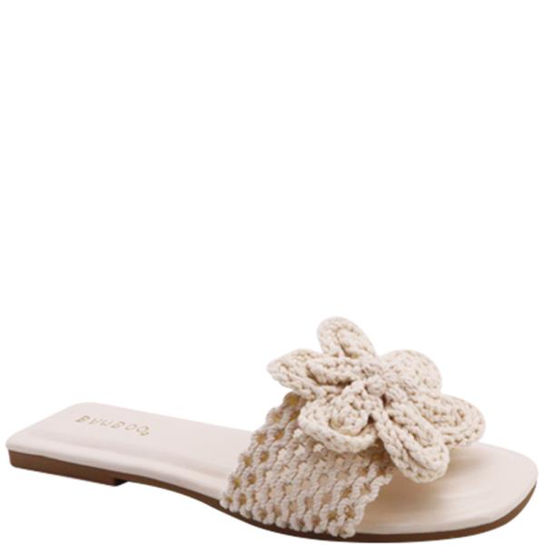 FLOWER CROCHET FLAT SLIDE 12 PAIRS