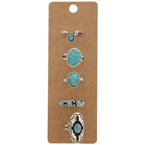 WESTERN STYLE ASSORTED RING SET