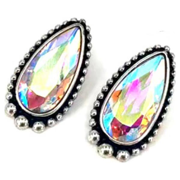WESTERN CRYSTAL TEARDROP  EARRING