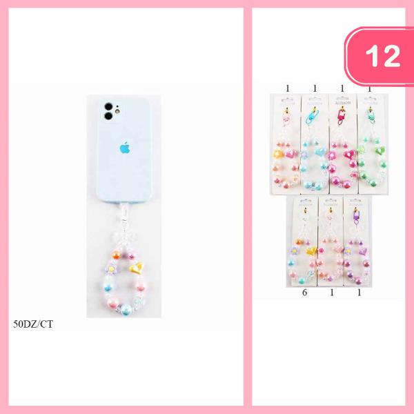 BEADED PHONE WRIST HOLDER (12 UNITS)