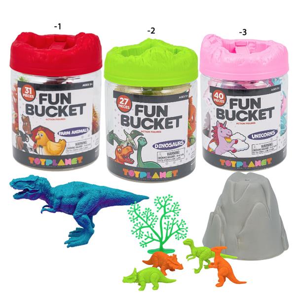 TOY PLANET FUN BUCKET ACTION FIGURES