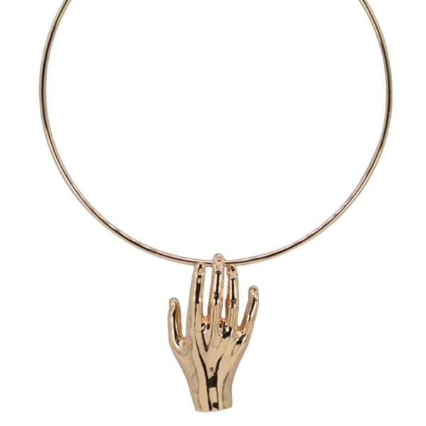 OPEN CHOKER W HAND PENDANT