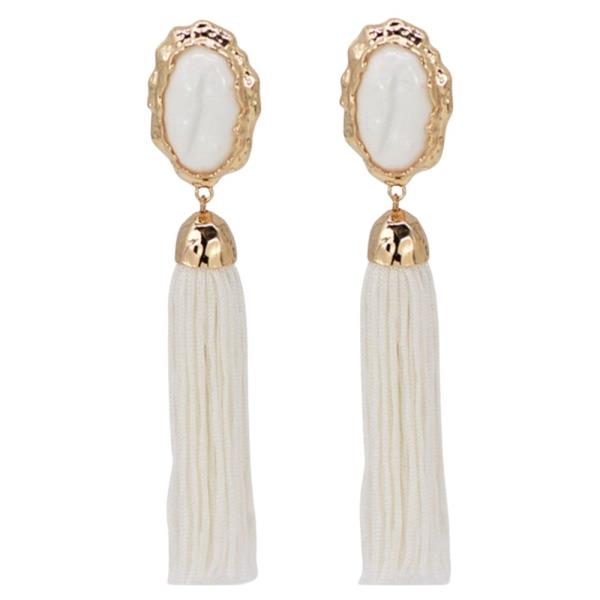 LONG TASSEL EARRING