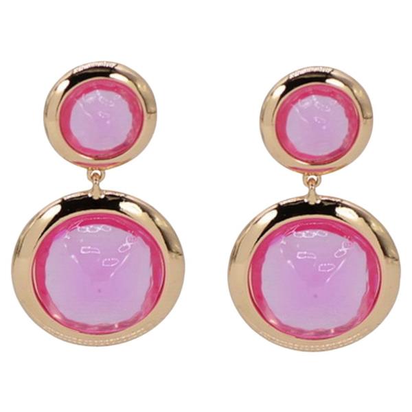 ROUND COLOR DANGLE EARRING