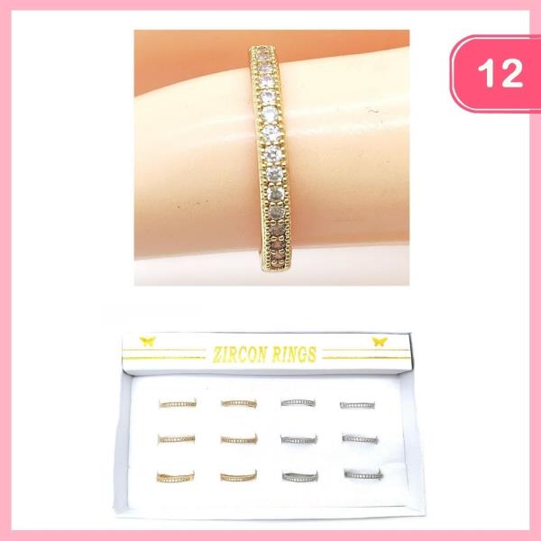 RHINESTONE RING (12 UNITS)