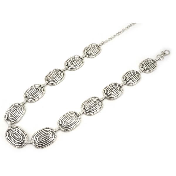 WESTERN METAL SPIRAL CONCHO CHAIN BELT