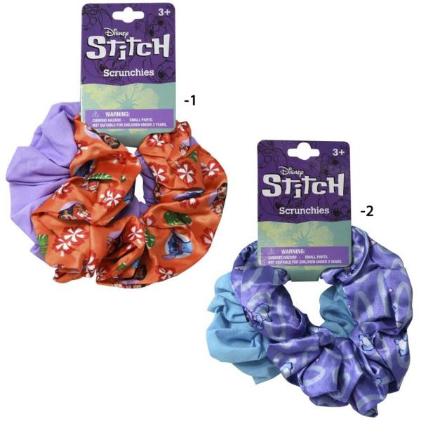 STITCH 2PC SCRUNCHIES FABRIC HAIR ELASTIC