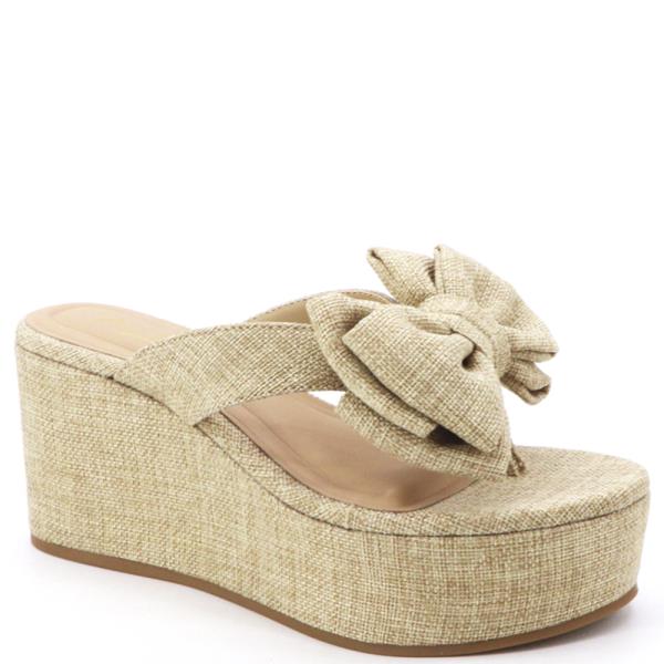BOW THONG WEDGE 12 PAIRS